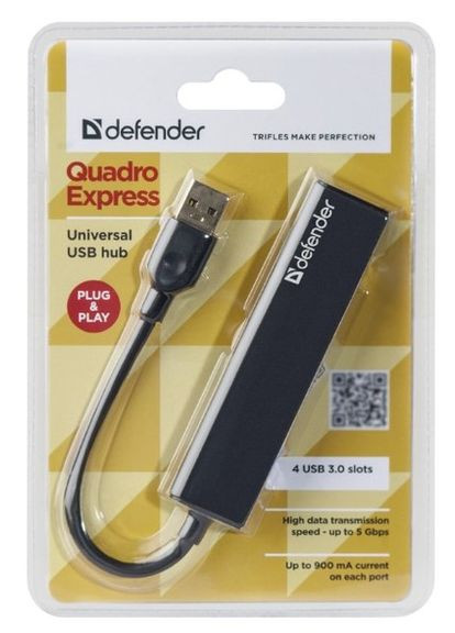 USB-хаб Quadro Express USB3.0 (83204) Defender (296480985)