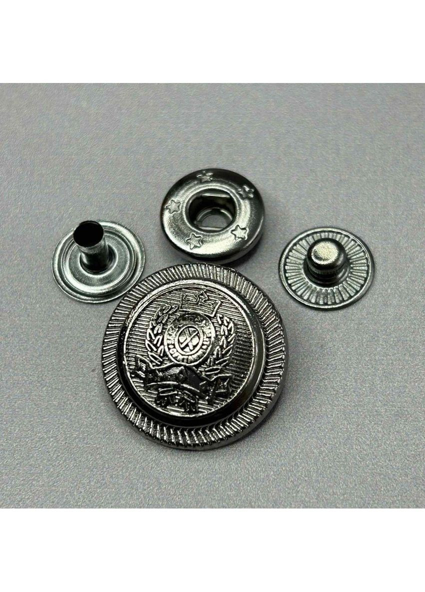Кнопка нержавейка «Герб» 20 мм – темный никель. Plus-plus (352749909)