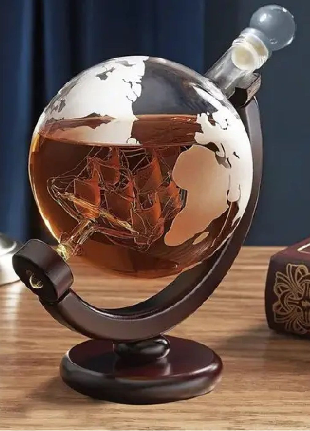 Подарочный комплект набор для виски со стаканами графином глобусом в форме шара на подставке 20х13х22 см (476429-Prob) Unbranded (282595857)