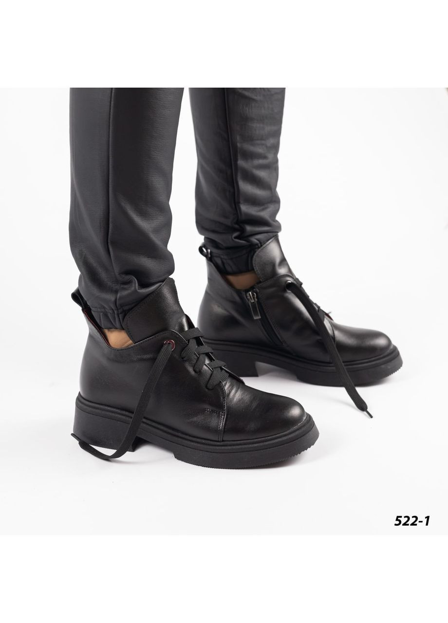 Шкіряні напівчоботи No Brand (363173502)