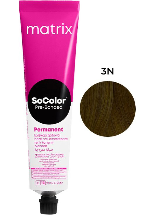 Крем-фарба для волосся PRE Bonded Socolor.beauty 3N, 90 мл Matrix (335265241)