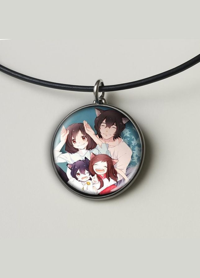 Подвеска (кулон) Аниме Волчи дети аме и юки #03 (круглый) No Brand (328049870)