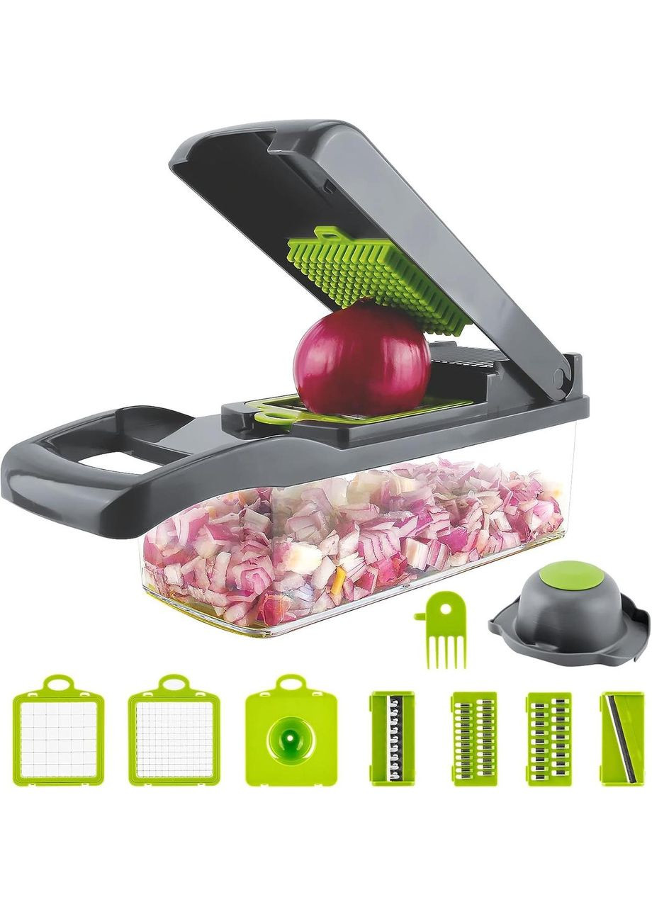 Овощерезка с овощечисткой ручная овощерезка для нарезки, нарезки и терки – 8 шт. No Brand (301854167)