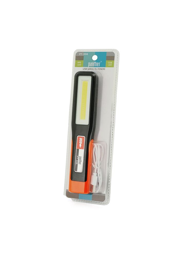 Ліхтар інспекційний PT-998, XPE + COB, 1+2 режими роботи, заряд від 5V, батарея 18650/1200mAh, магніт+ гак кріплення, Blister Panther (371337707)