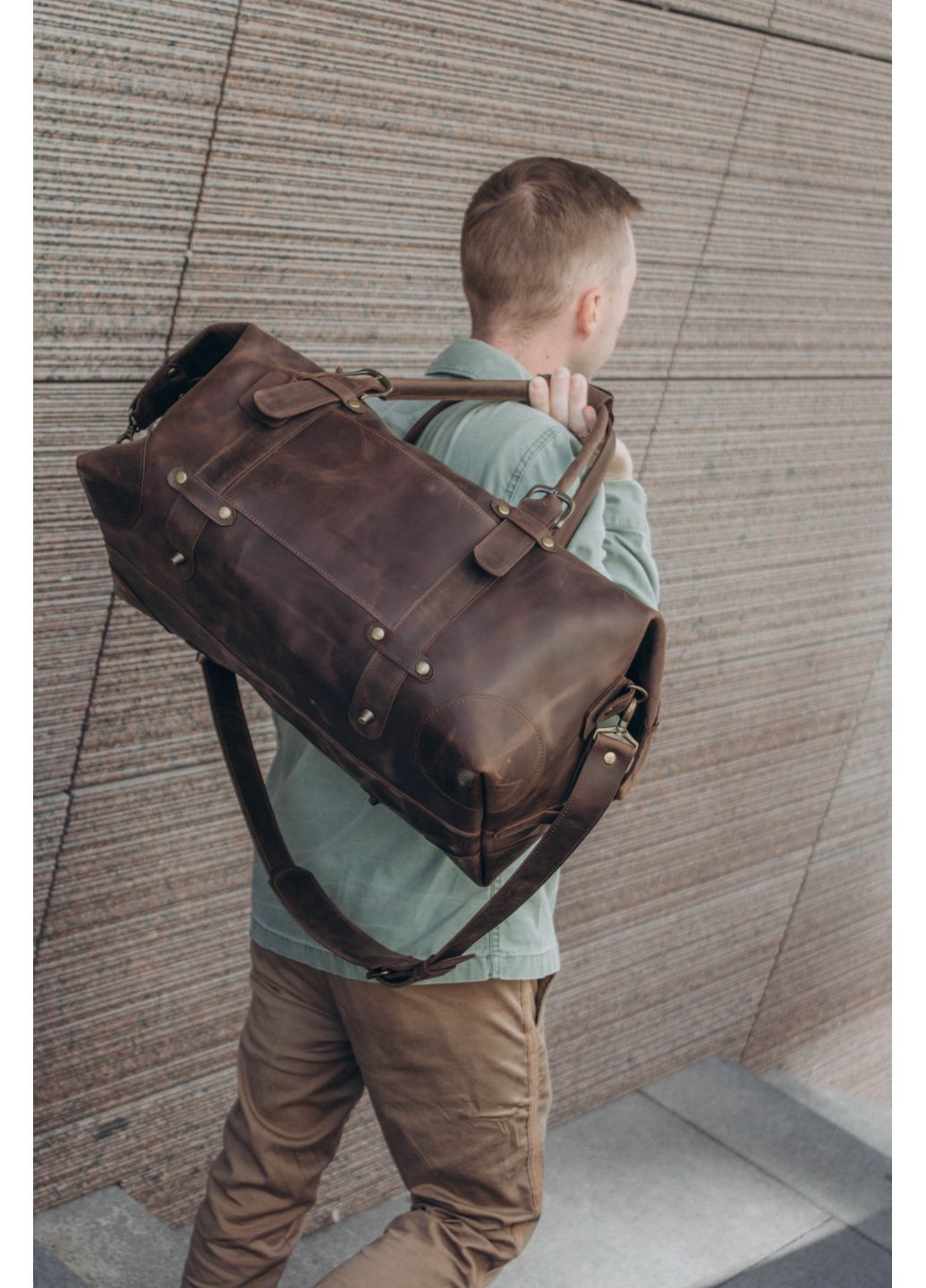 Дорожня сумка Кембрідж чоловіча з натуральної телячої шкіри Sharky Friends (351505482)