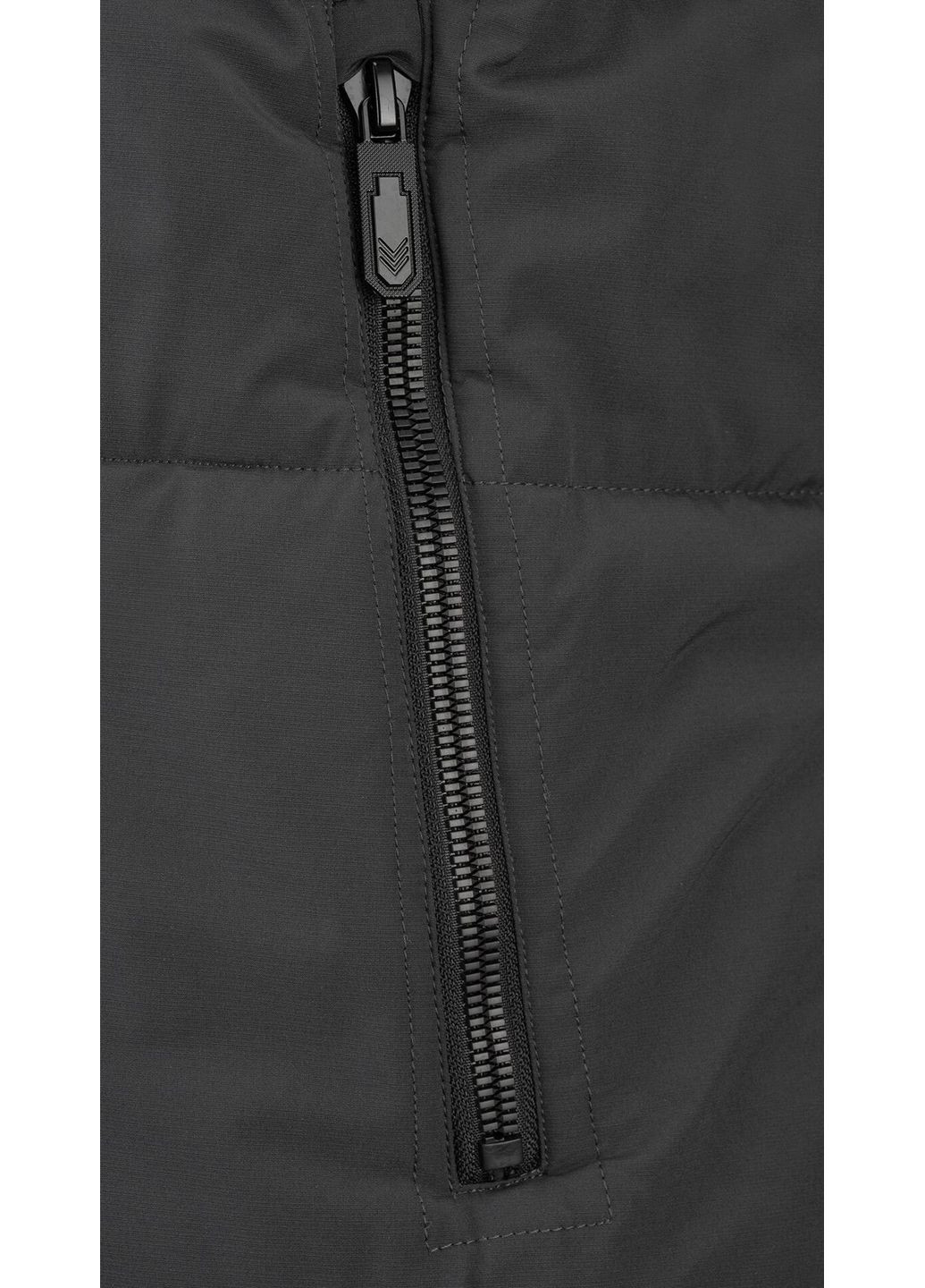 Темно-сіра зимня куртка однотонна чоловіча 9909 shop (2000999148675) Demos