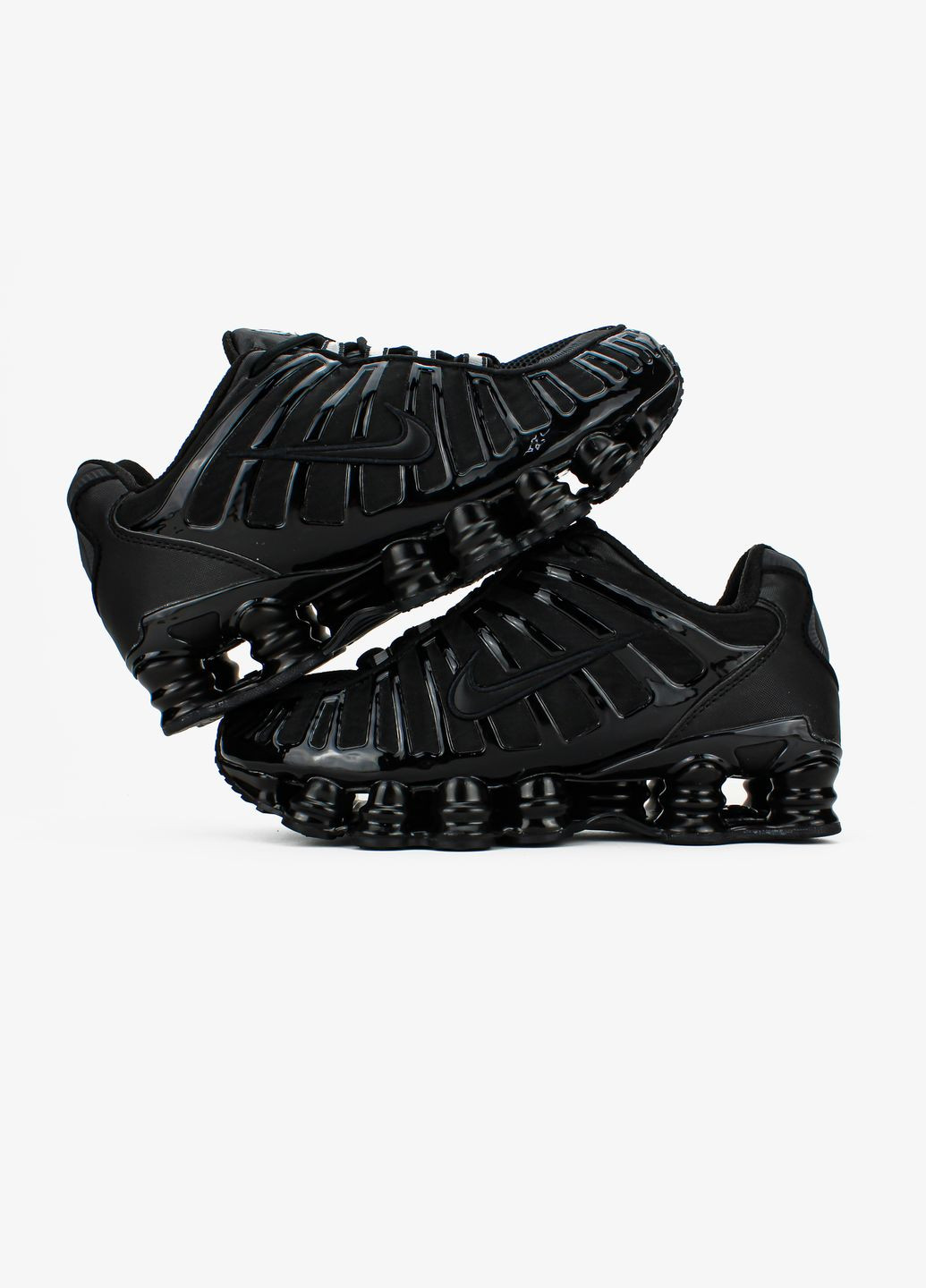 Чорні Осінні кросівки чоловічі і жіночі nike shox tl black | найк шокс тл чорні No Brand