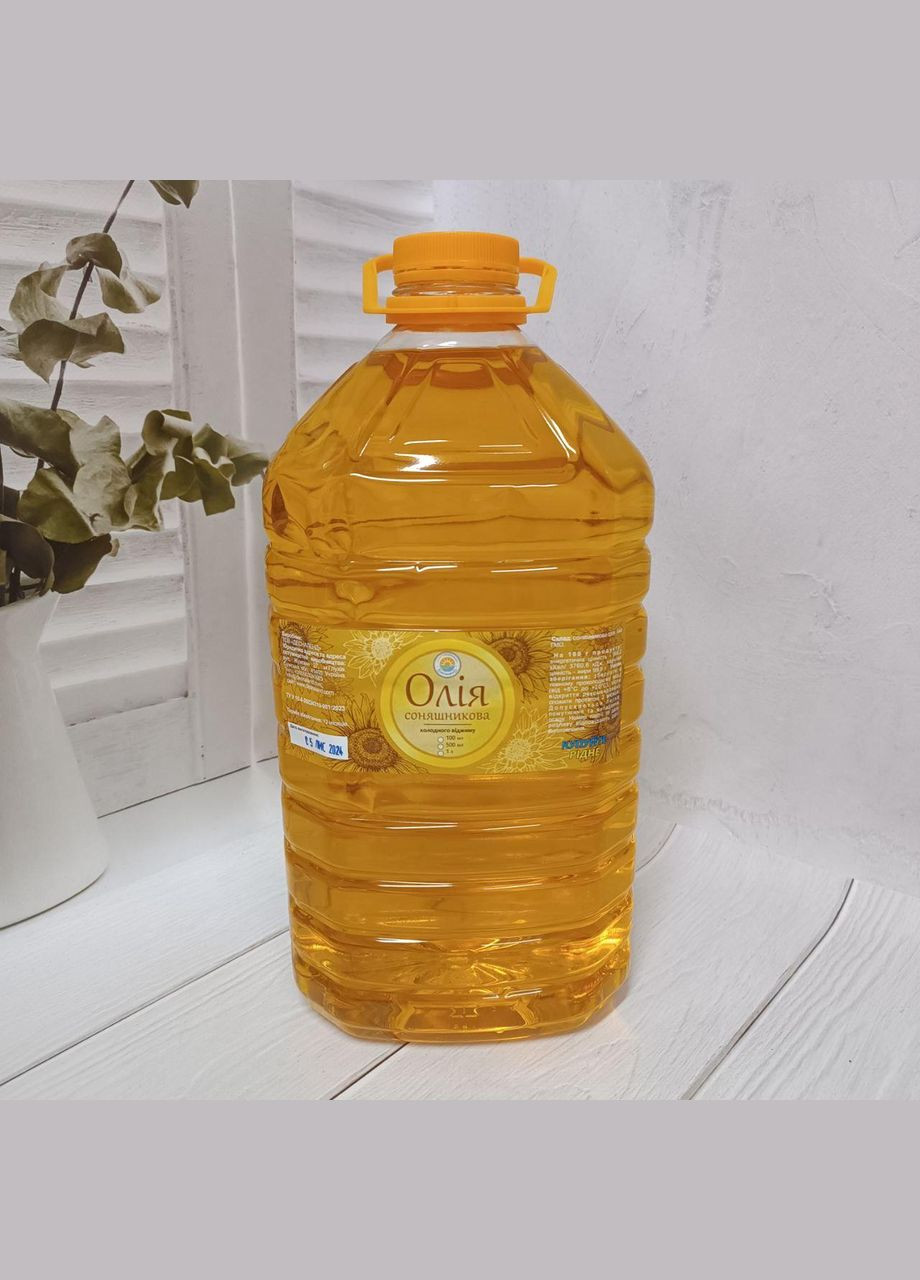 Подсолнечное масло холодного отжима 5 л (ПЕТ бутылка) Десналенд (312546174)