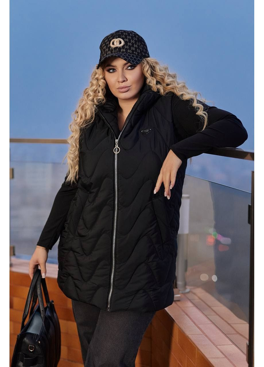 Жилетка стеганая Канада, синтепон 150, с капюшоном, не промокает Україна (358052230)