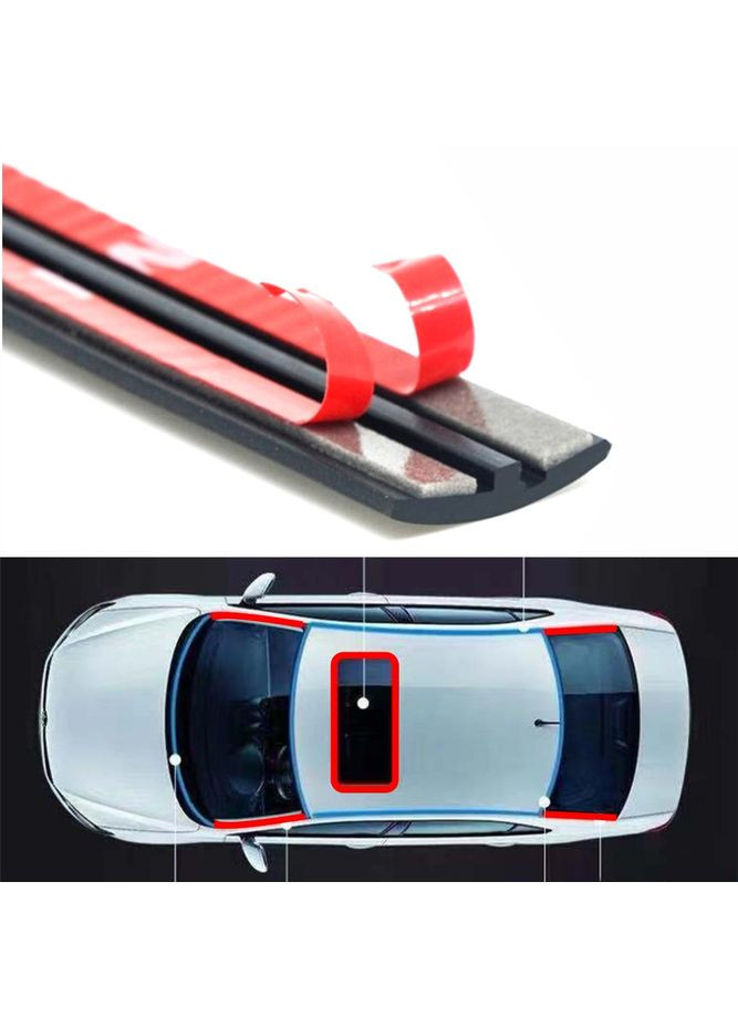 Универсальный уплотнитель лобового стекла T-type mini 19 мм No Brand (362669714)