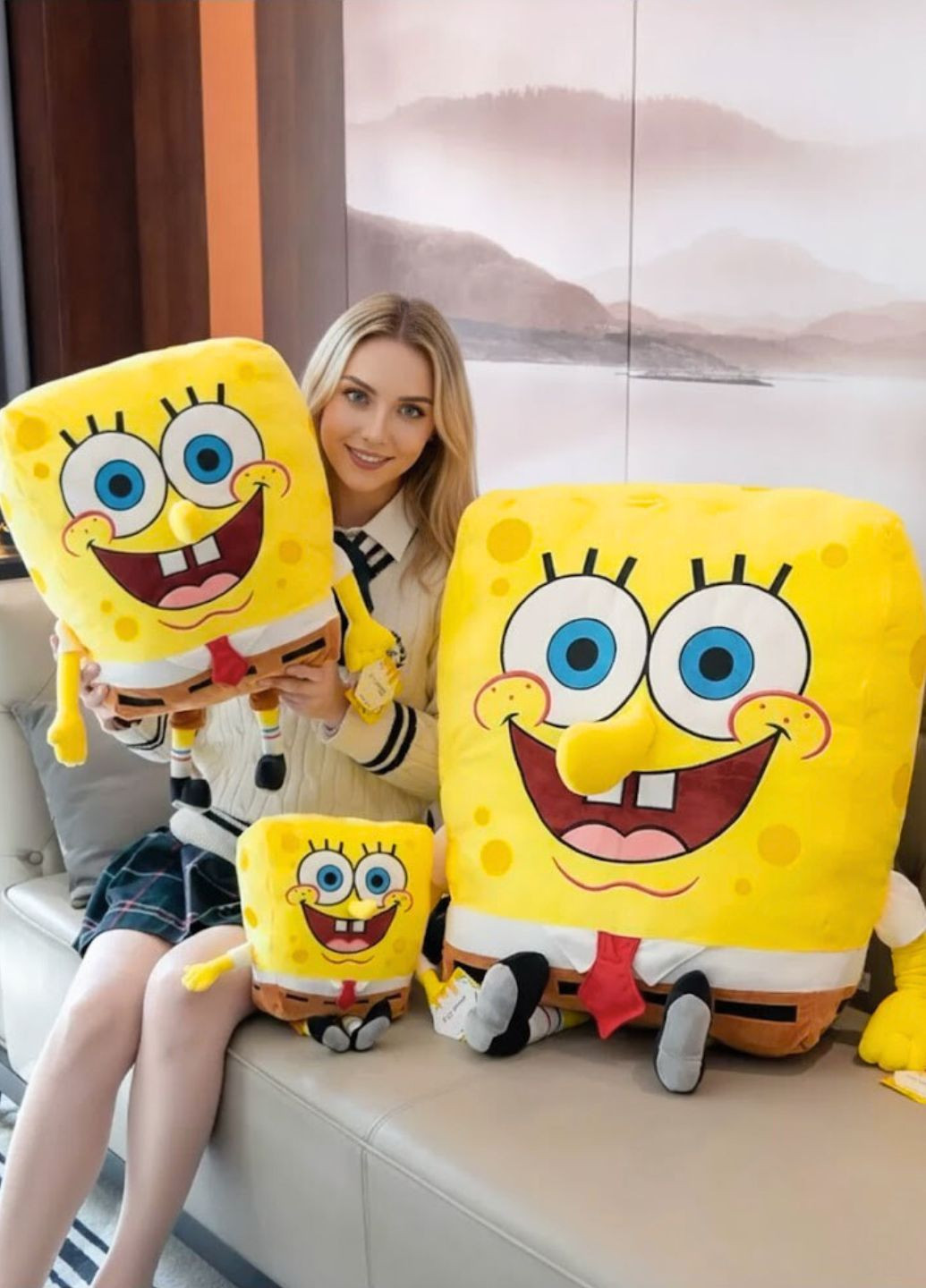 Плюшевий Спанч Боб м'яка іграшка 35 см My Kigu (370952743)