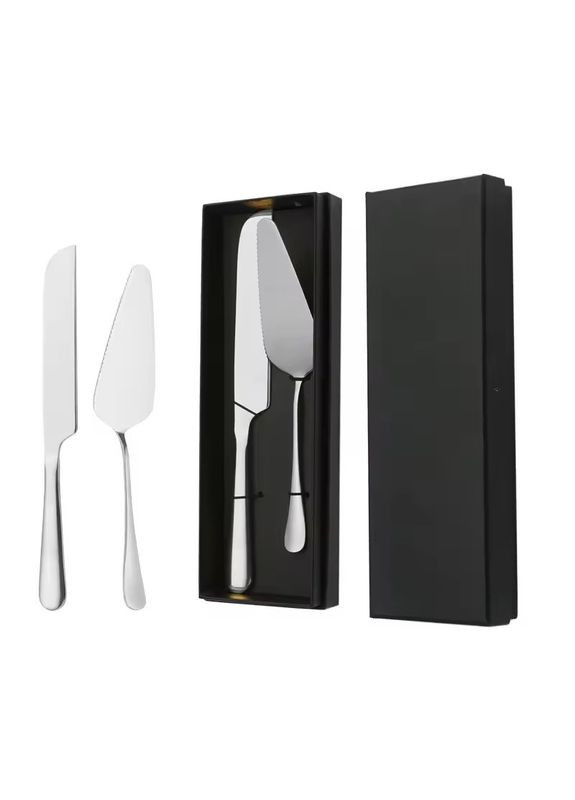 Набор лопатка и нож из нержавеющей стали для торта и десерта No Brand (350314531)