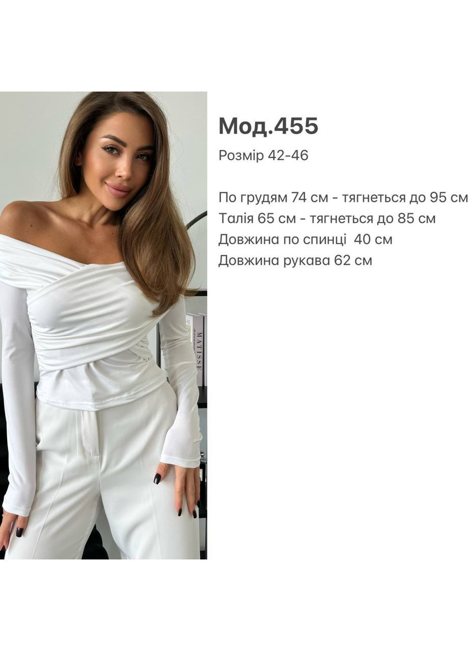 Жіночий лонгслів зі спущеними плечима Osoblyva (368536790)