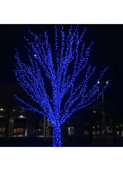 Гірлянда Нитка вулична 30 (м) 300 LED чорний провід Синій CF300L30MBBL Jooki (366037799)