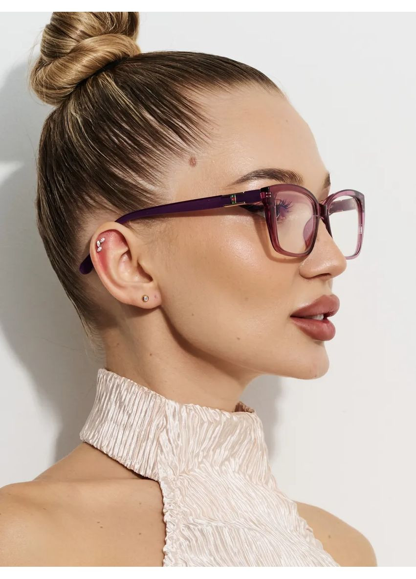 Классические женские очки для коррекции зрения +1.00 белая линза Fabia Monti (369623968)