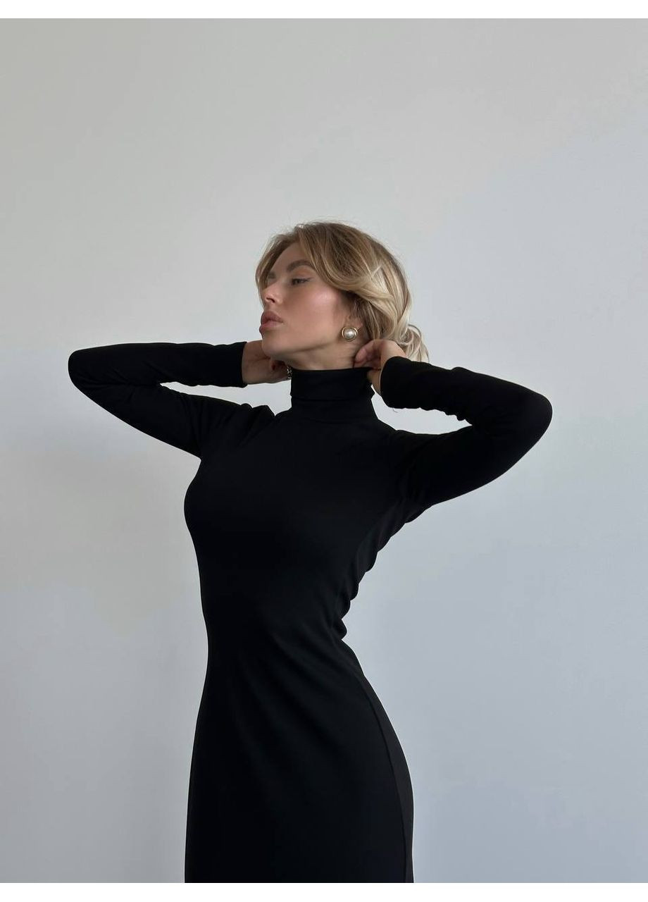 Черное платье Garna однотонное