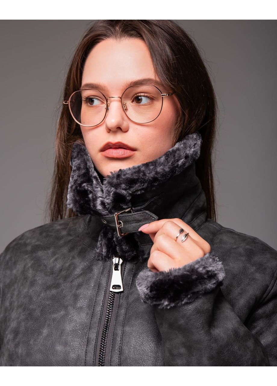 Стильна зимова дублянка унісекс з штучної шкіри Vakko (362556030)