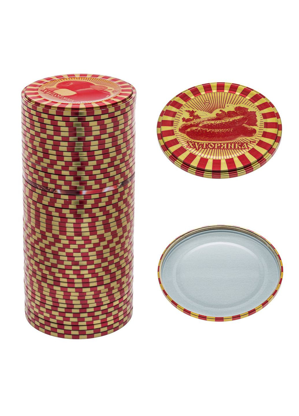 Кришка металева лакована для консервування СКО 1-82 (50шт/пак) Хуторянка (298726005)