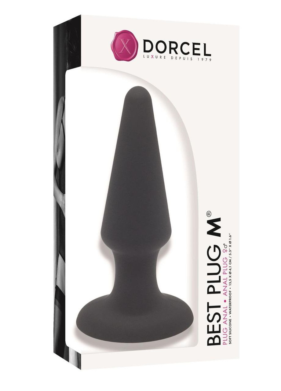 Анальна пробка Best Plug M м'який soft-touch силікон, макс. діаметр 4,1см Dorcel (303907825)