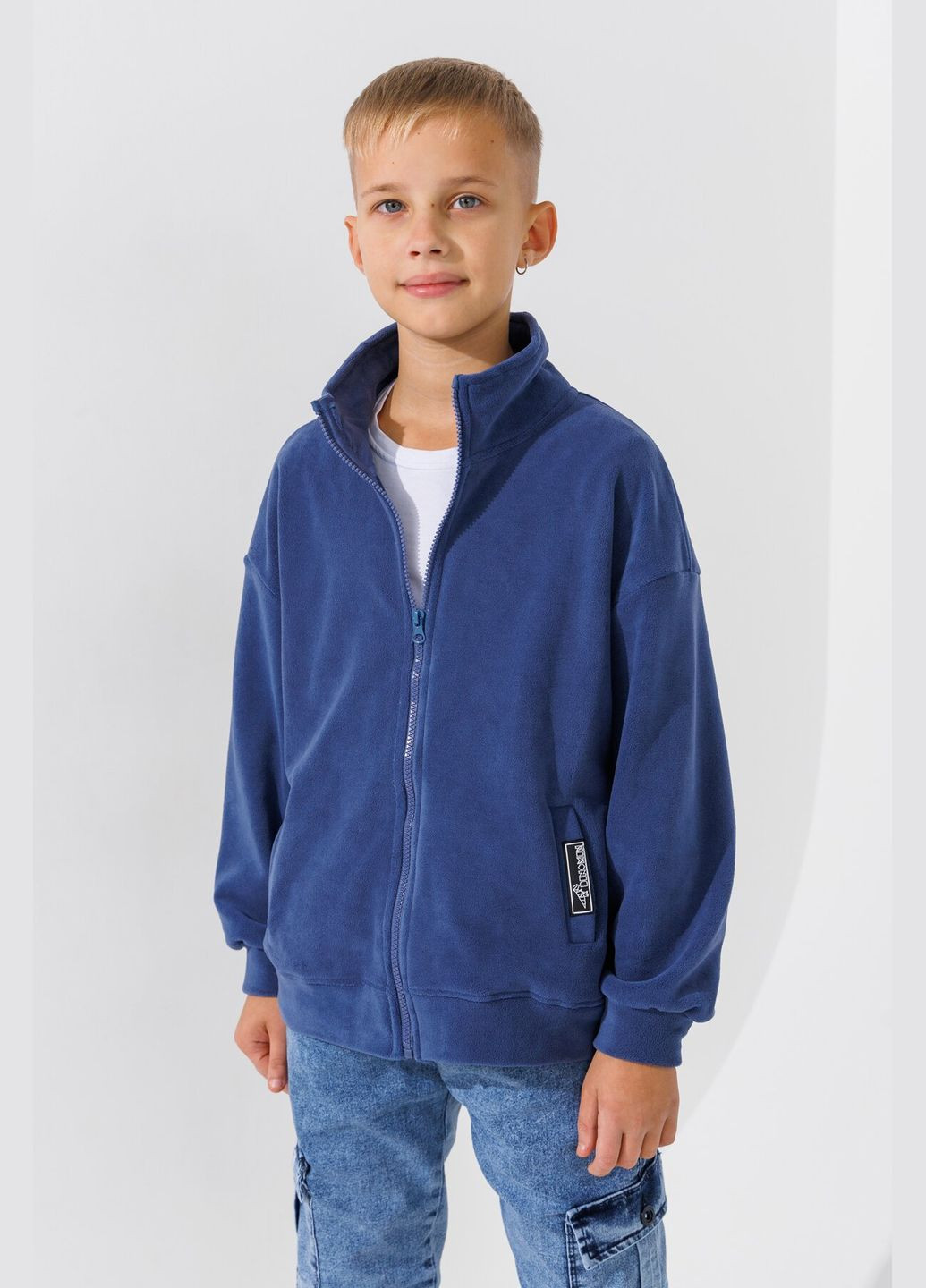 Кофта однотонная для мальчика Lizi 24867 134 см shop (2000990783042) Lizi Kids (363018893)