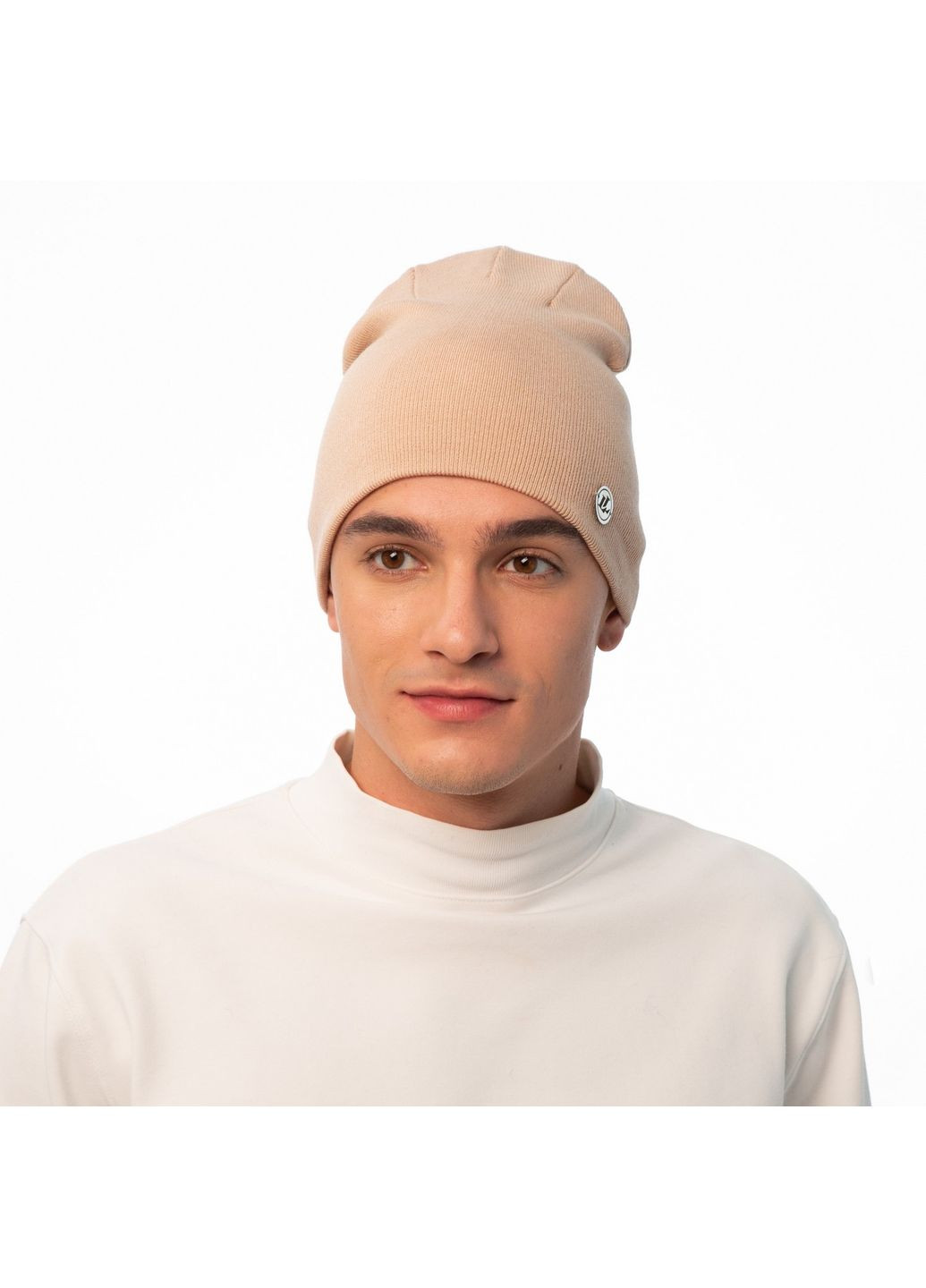 Шапка біні чоловіча віскоза бежева NOELLA 261-495 LuckyLOOK 261-495M (322789253)