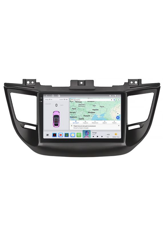 Штатна магнітола 9" для Hyundai Tucson III 2015-2018 4/64 QLED CarPlay 4G Wi-Fi GPS 360 Prime 4 шт. Lesko (336199696)