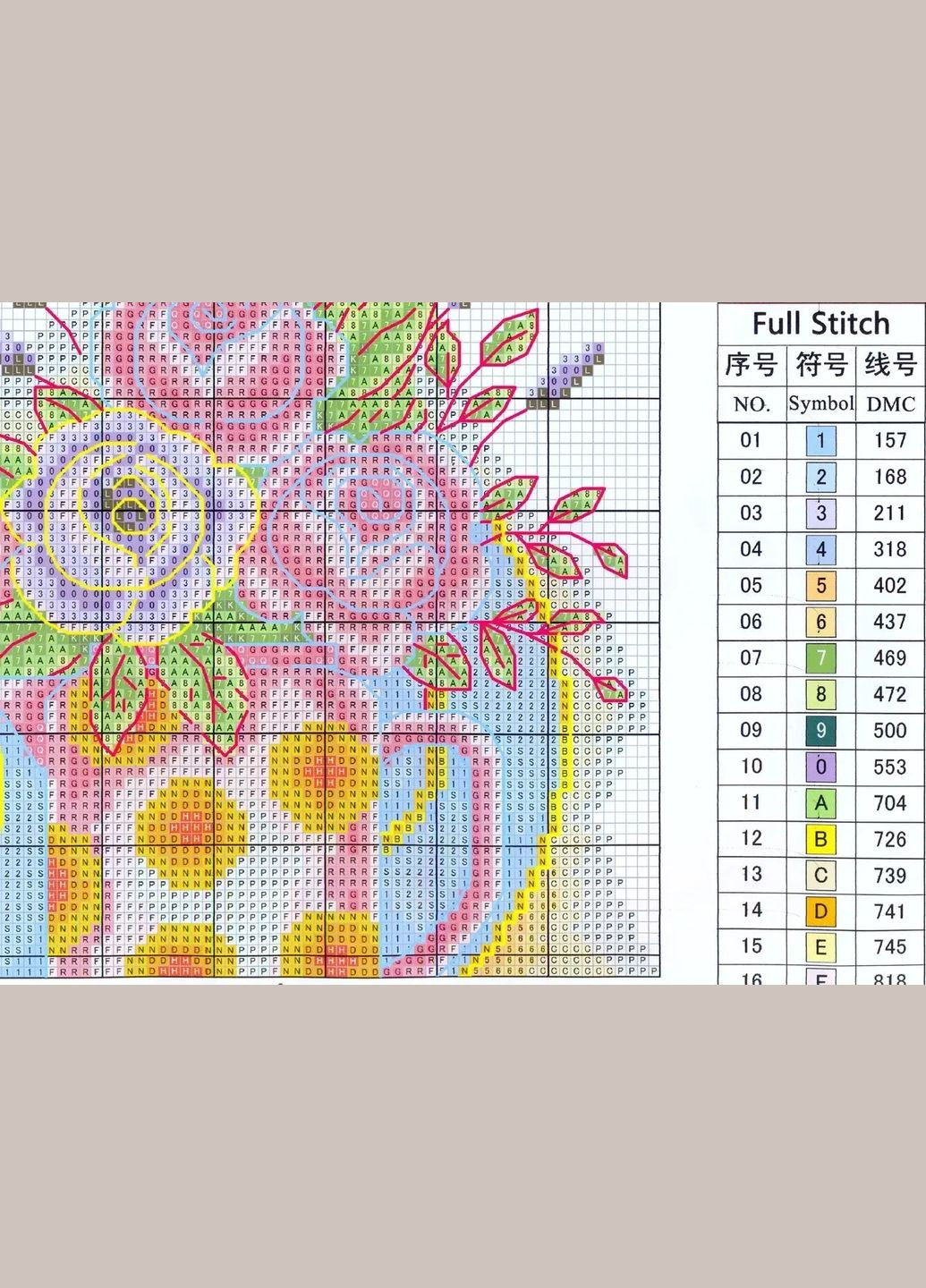 Набор для вышивания по нанесённой на канву схеме "The vase on the shelf". AIDA 14CT printed, 36*43см Joy Sunday (313614250)