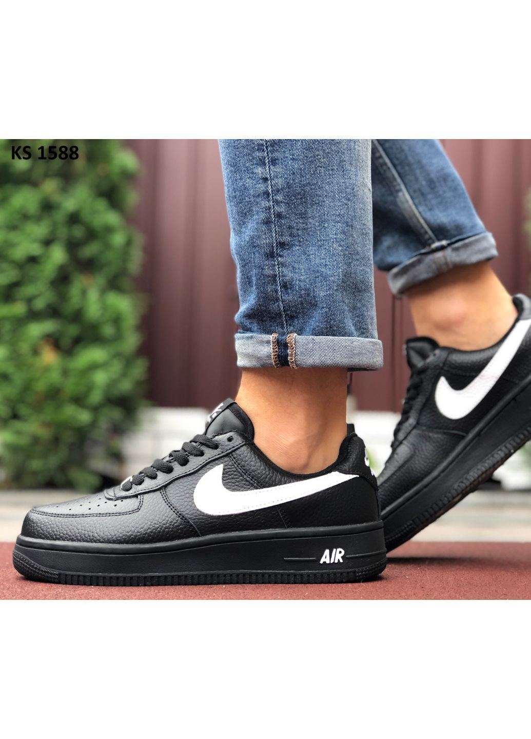 Комбіновані Осінні кросівки чоловічі nike air force найк аір форс 1 преміум No Brand