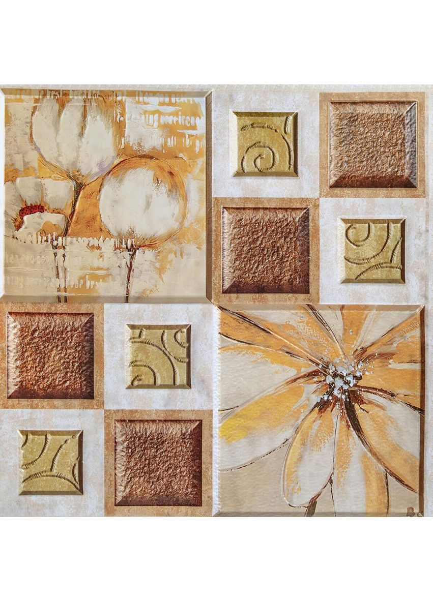 Декоративная плитка ПВХ на самоклейке 300х300х5мм Масляные краски, цена за 1 шт. (СПП-608) SW-00001138 Sticker Wall (360920389)