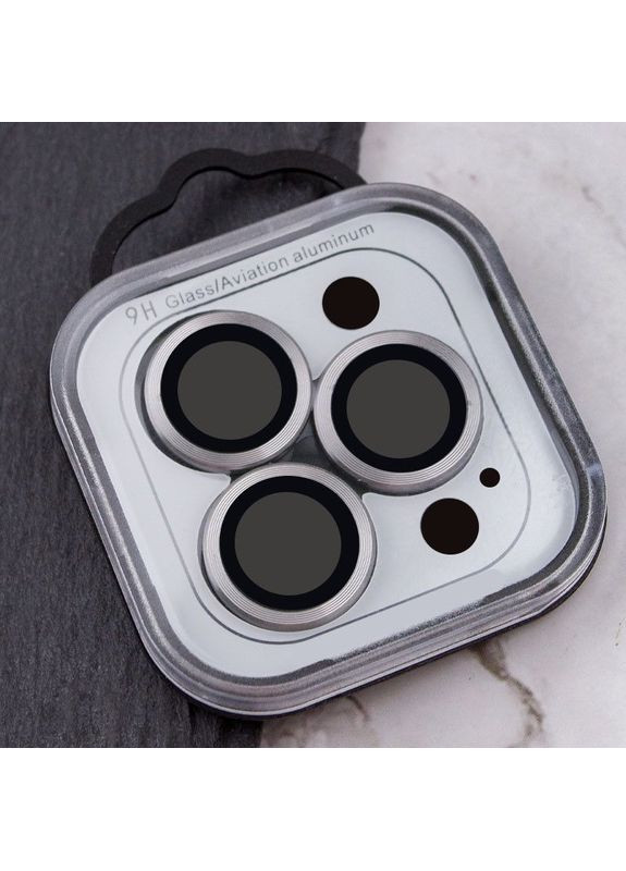 Захисне скло Metal Classic на камеру (у упак.) для Apple iPhone 16 Pro (6.3") / 16 Pro Max (6.9") Сірий Epik (372020810)