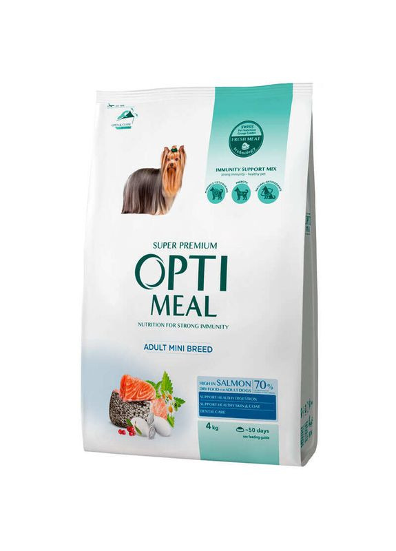 Complete Dry Pet Food High in Salmon – Сухой корм с высоким содержанием лосося для взрослых собак малых пород - 4 кг Optimeal (327062643)