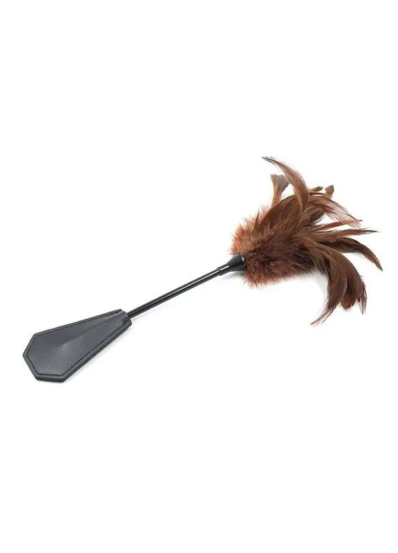 Стек двосторонній для БДСМ ігор з чорним пір’ям No Brand (316461952)