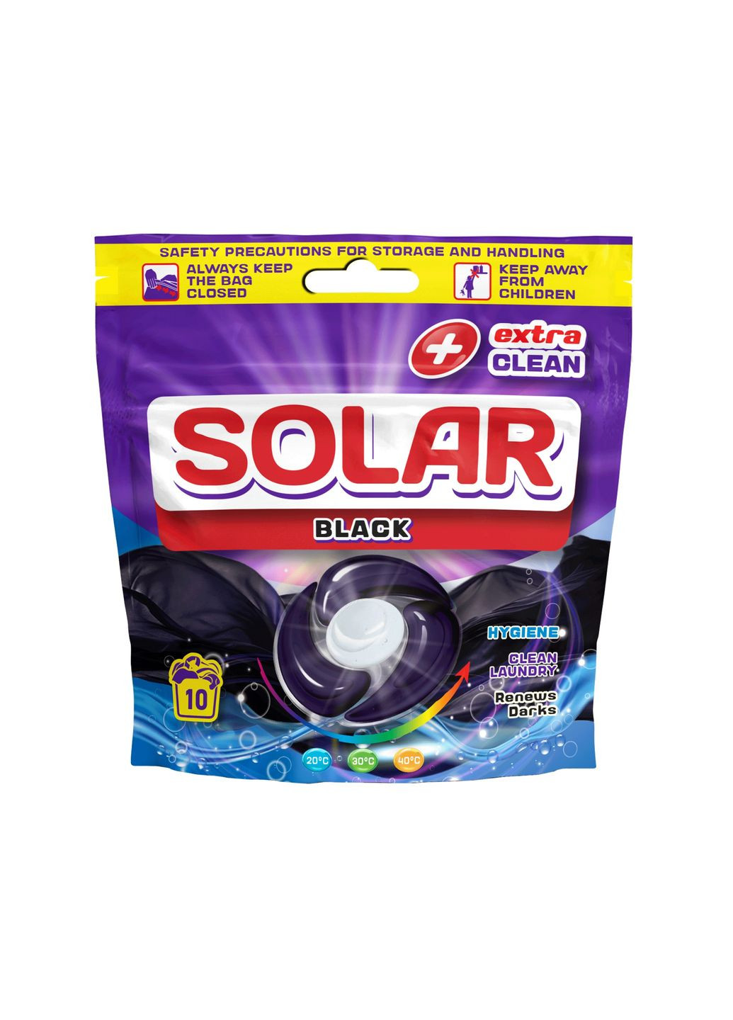 Капсулы для стирки темных вещей Black, 10 шт Solar (358927342)