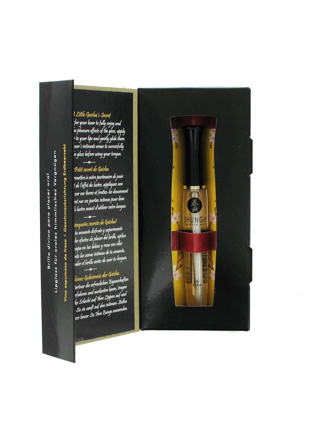 Стимулювальний блиск для губ LIPGLOSS – Sparkling Strawberry Wine (10 мл), ефект поколювання Shunga (366876774)