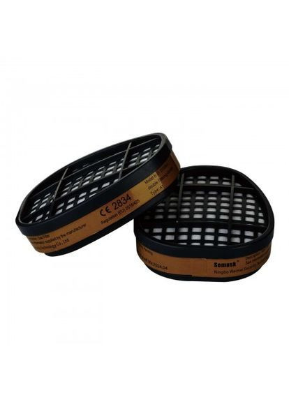 Фильтр для полумаски SEMASK 3100NA A1 — угольный, класс A1, для защиты от органического газа и пара (в комплекте 2 шт.) No Brand (367165693)