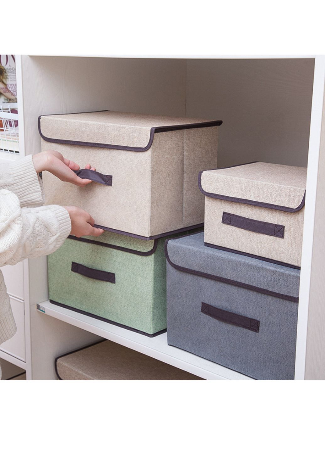 Короб-органайзер для хранения с крышкой 37*23*23.5 см Розовый (ОД-109-82) No Brand (371809876)