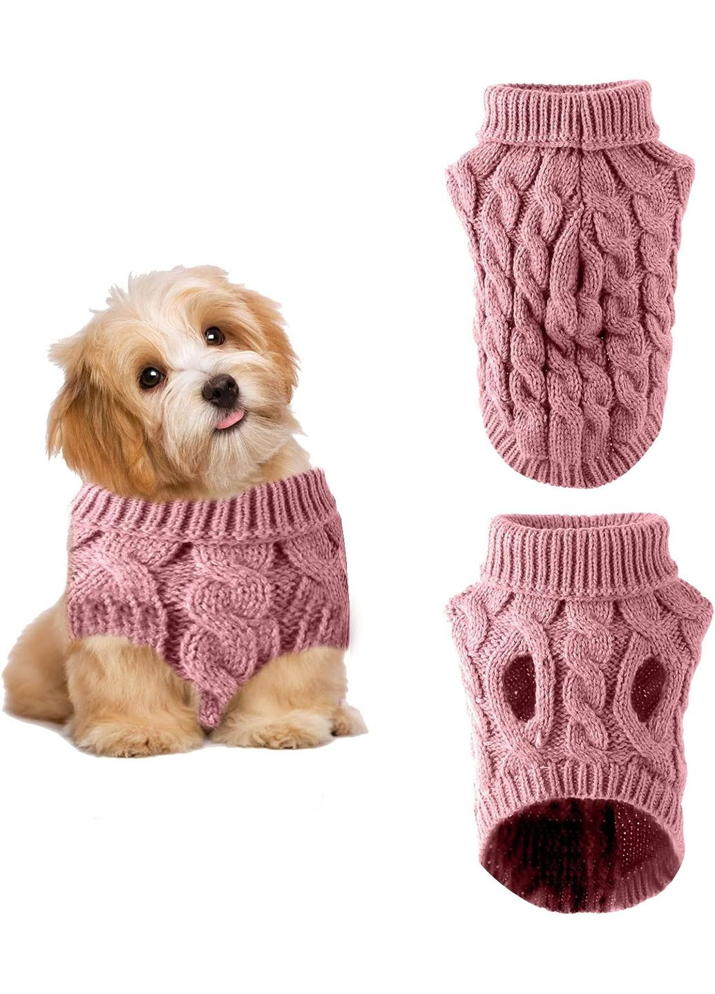 Свитер для собак и котов Pink розовый XL Ecotoys (277232771)