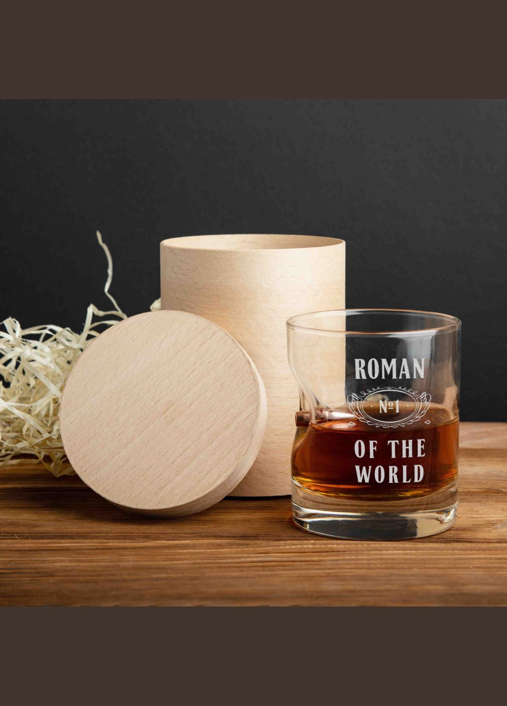 Склянка з кулею "№1 of the world" для віскі персоналізована (BD-BULLET-GLASS-20) 300 мл BeriDari (293508939)