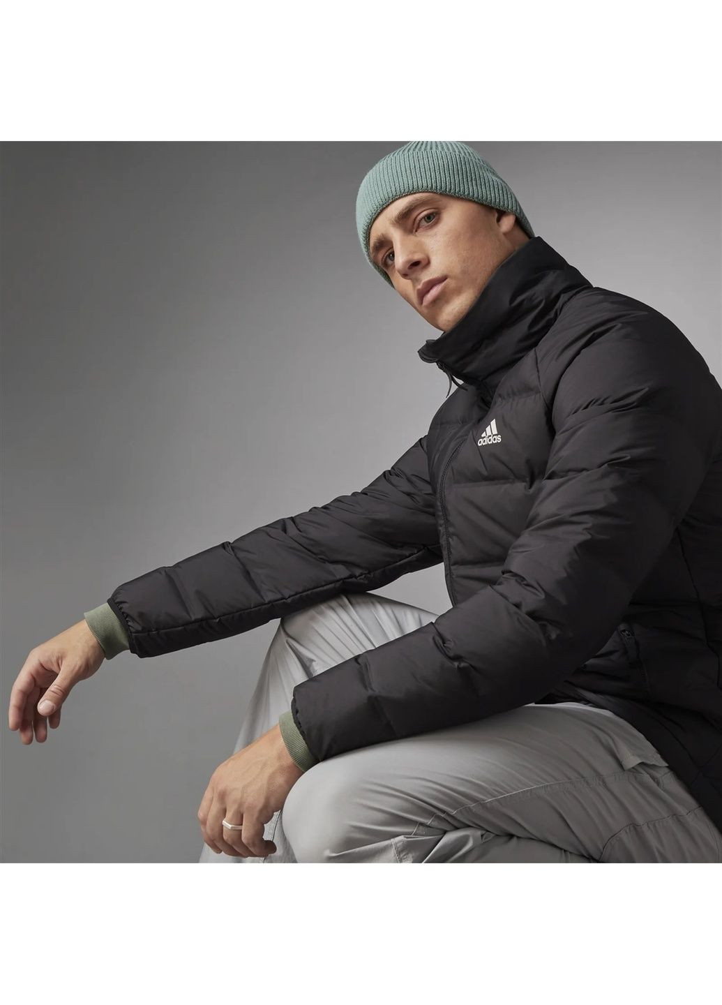Черная куртка мужская helionic mid-length down jacket black ft2528 adidas