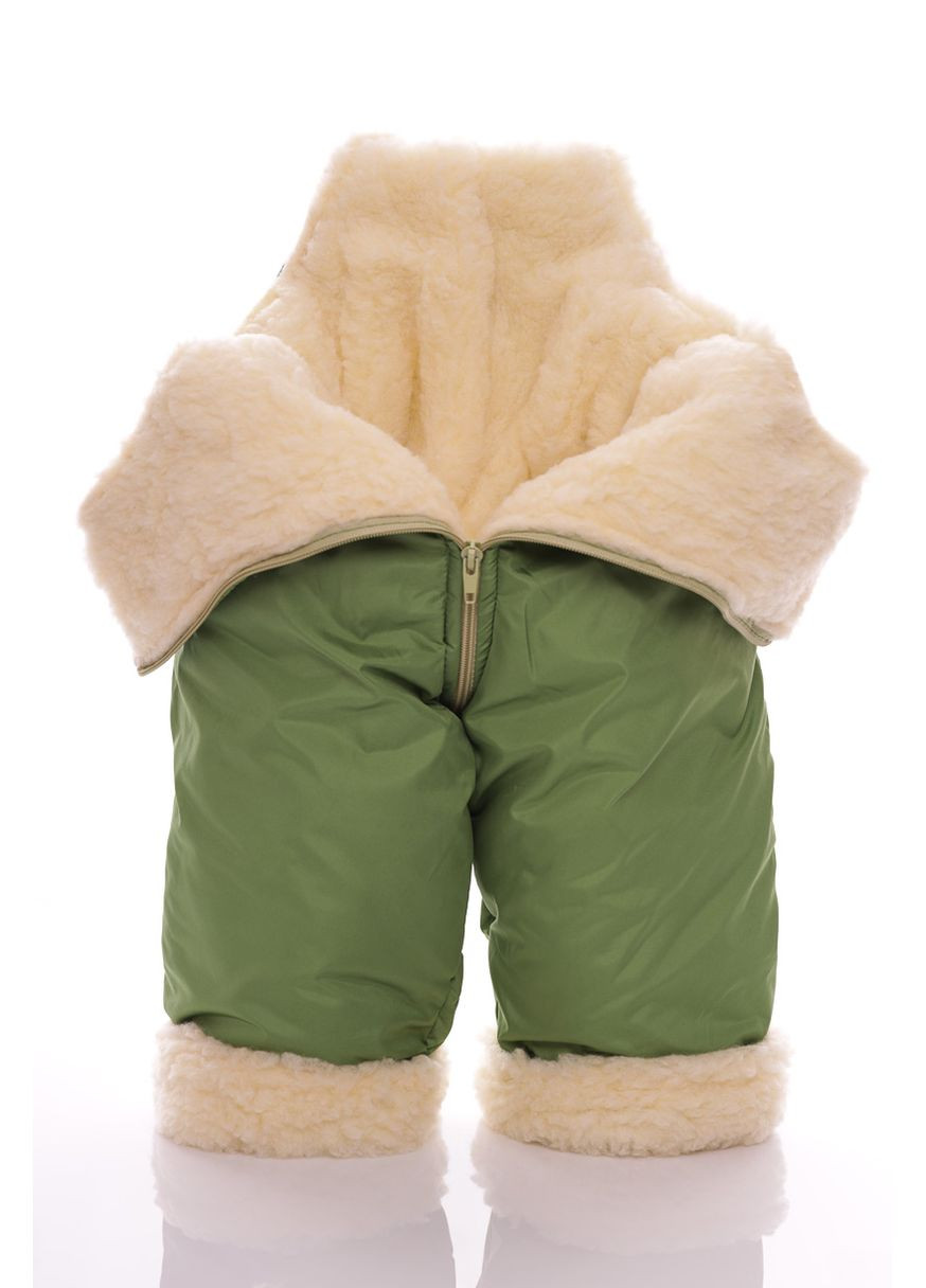 Зелений зимній комбінезон на суцільному хутрі нуль салатовий 86 см (27612) BABYKROHA
