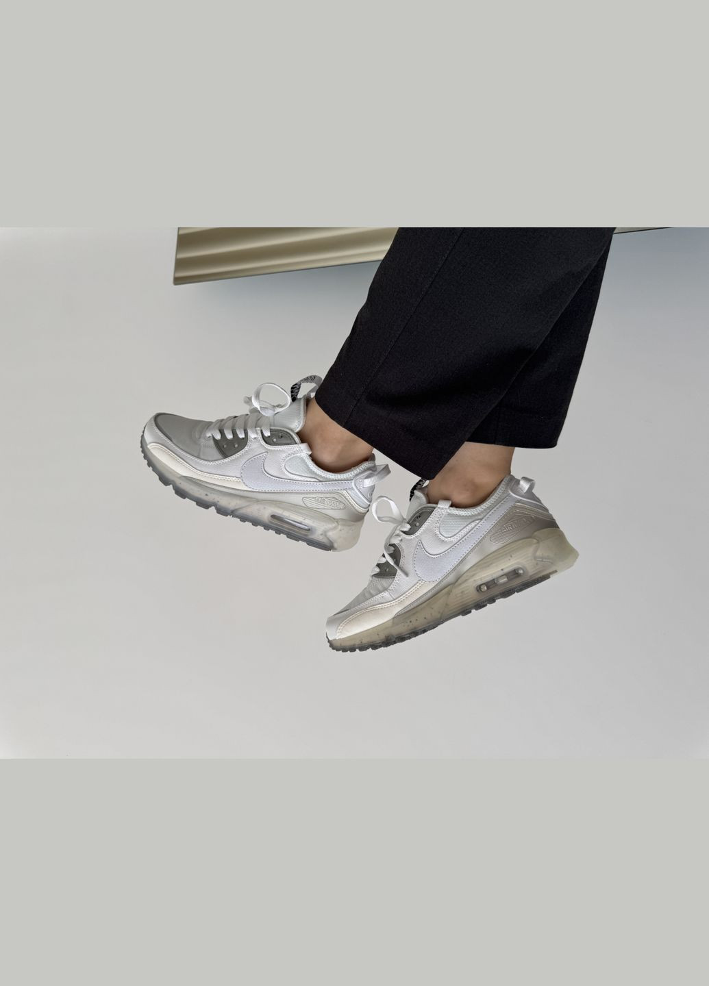 Білі Осінні кросівки чоловічі і жіночі nike air max terrascape 90 white | найк аір макс терраскейп 90 білі No Brand