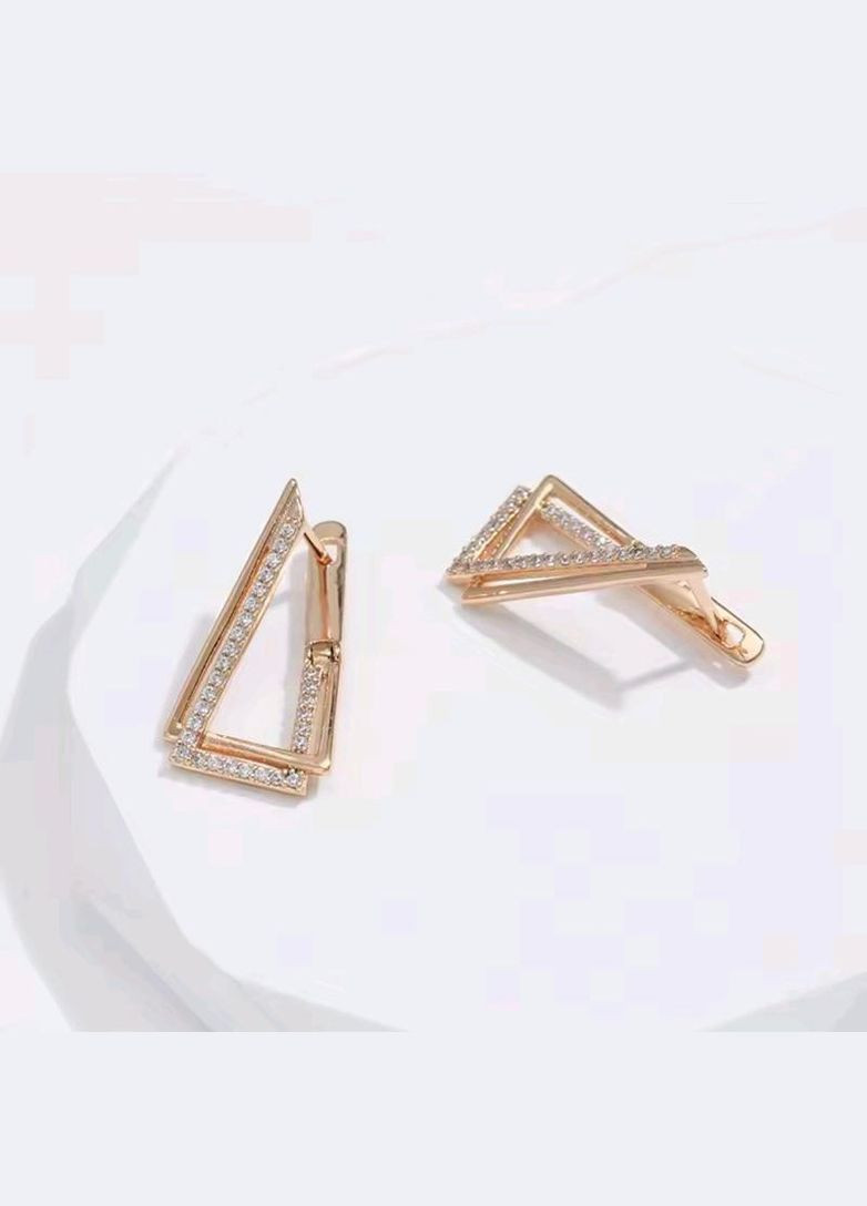 Серьги "треугольники", украшение, бижутерия, серьги с камешками, серьги с камешками, серьги золото, серьги с треугольниками Fashion Jewelry (339870326)