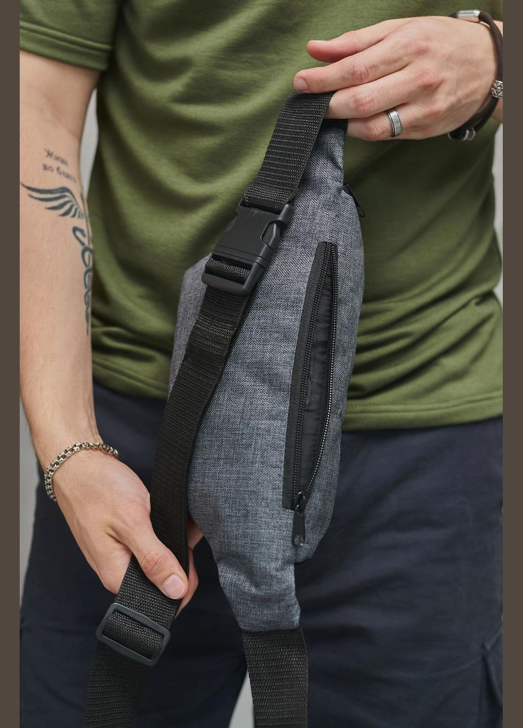 Бананка Fazan темно-серый меланж var3 No Brand (333827469)