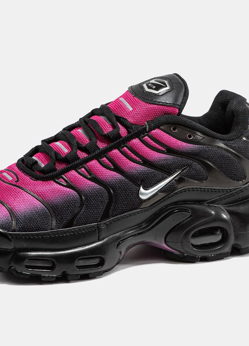 Розовые демисезонные кроссовки мужские и женские nike air max tn plus pink black | найк аир макс тн плюс розовые No Brand