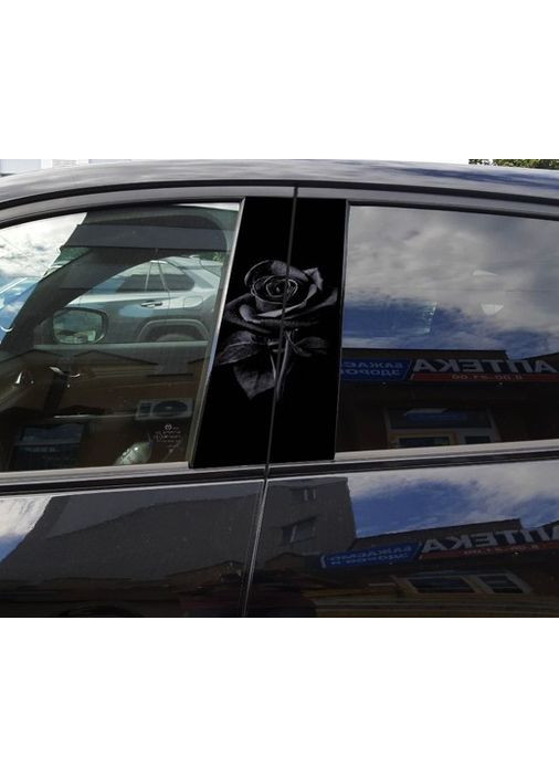 Наклейки на стойки дверей авто 3D TUNING STUDIO Роза 500х220х0.15мм=2штуки No Brand (362499805)