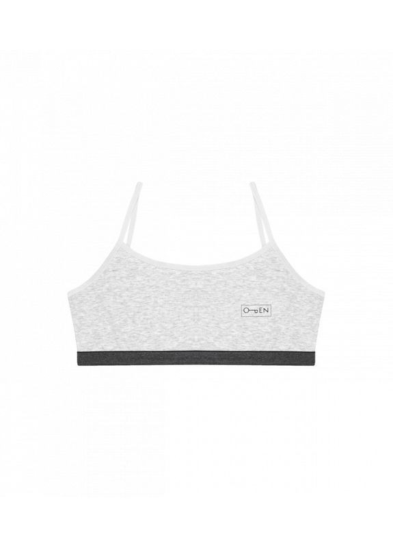 Світло-сірий підлітковий топ з принтом Donella бавовна