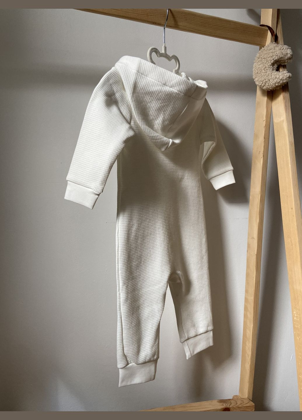 Комбінезон на блискавці з капюшоном вафелька No Brand Комбінезон (302521483)