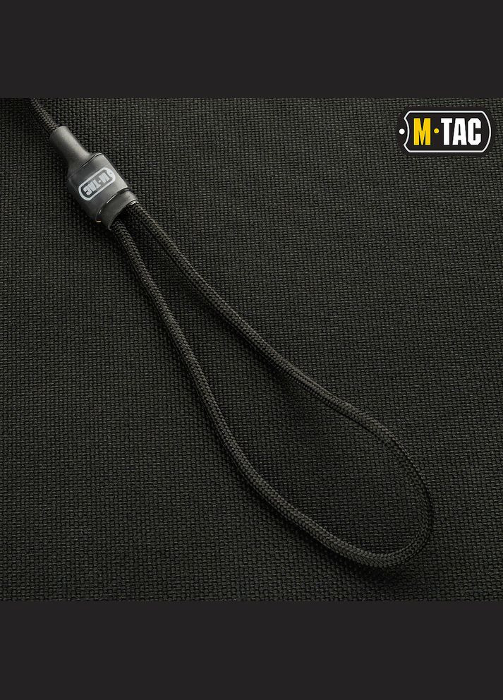 Шнур страховочный Medium комбинированый с D-кольцом черный M-TAC (315047314)