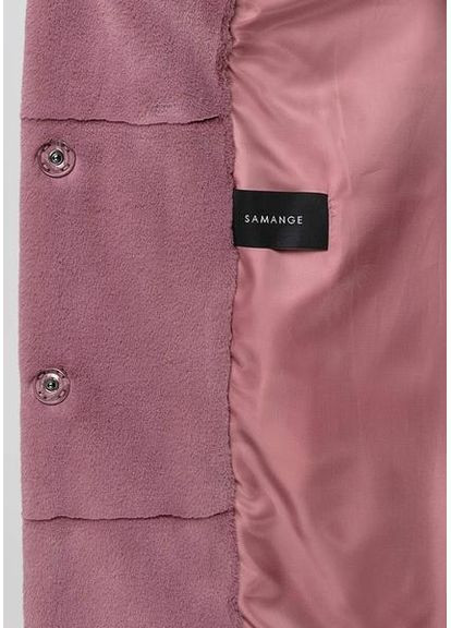 Роскошное Эко-Меховое Пальто 8291M-C Розовый SAM S Samange (367724849)