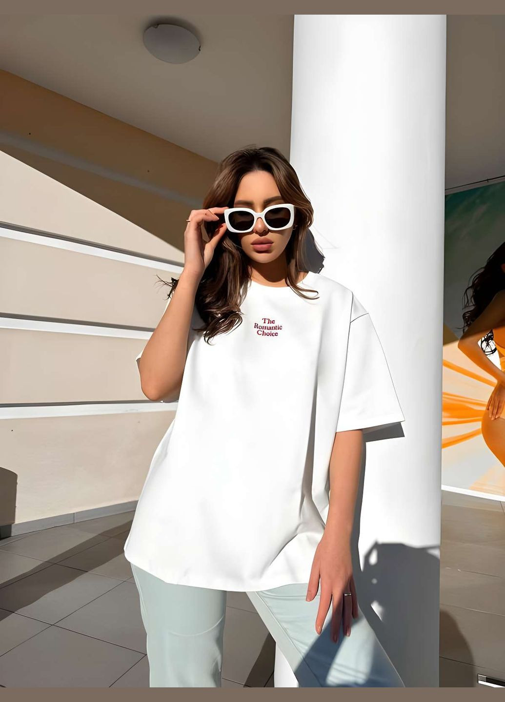 Жіноча чорна базова футболка one size оверсайз із написом вишивка Україна - (339402838)